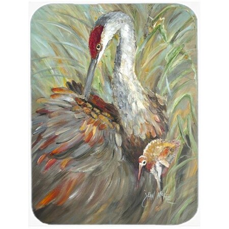 Carolines Treasures JMK1143LCB Sandhill Crane With Baby Glass Cutting Board, Large JMK1143LCB